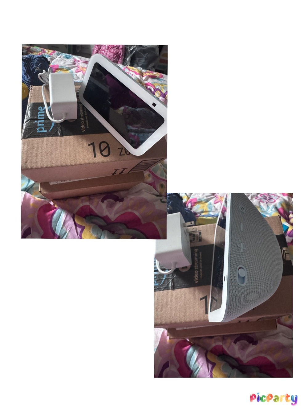 Amazon Alexa Display Speaker - White and Gray